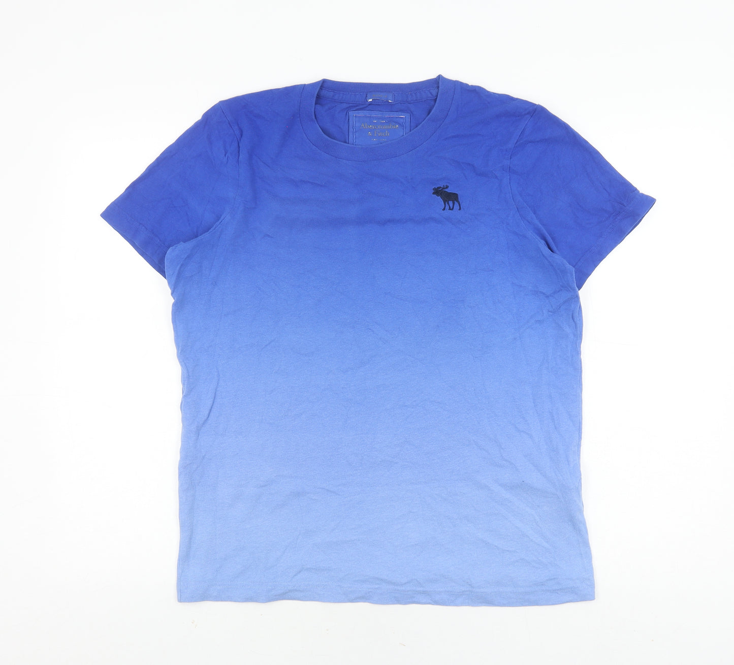 Abercrombie & Fitch Men's Blue Cotton T-Shirt L