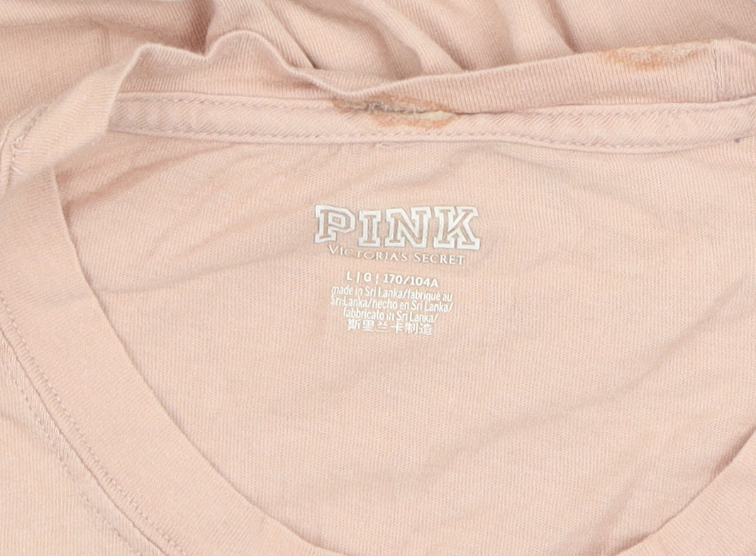 Victoria's Secret Pink Women's Long Sleeve T-Shirt L