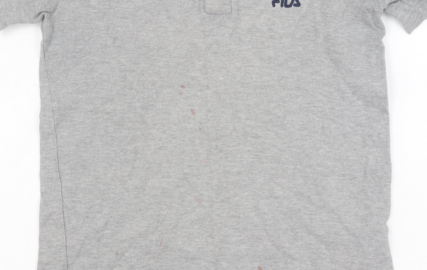 Fila Boys Grey Polo Shirt, Medium Regular Fit Casual