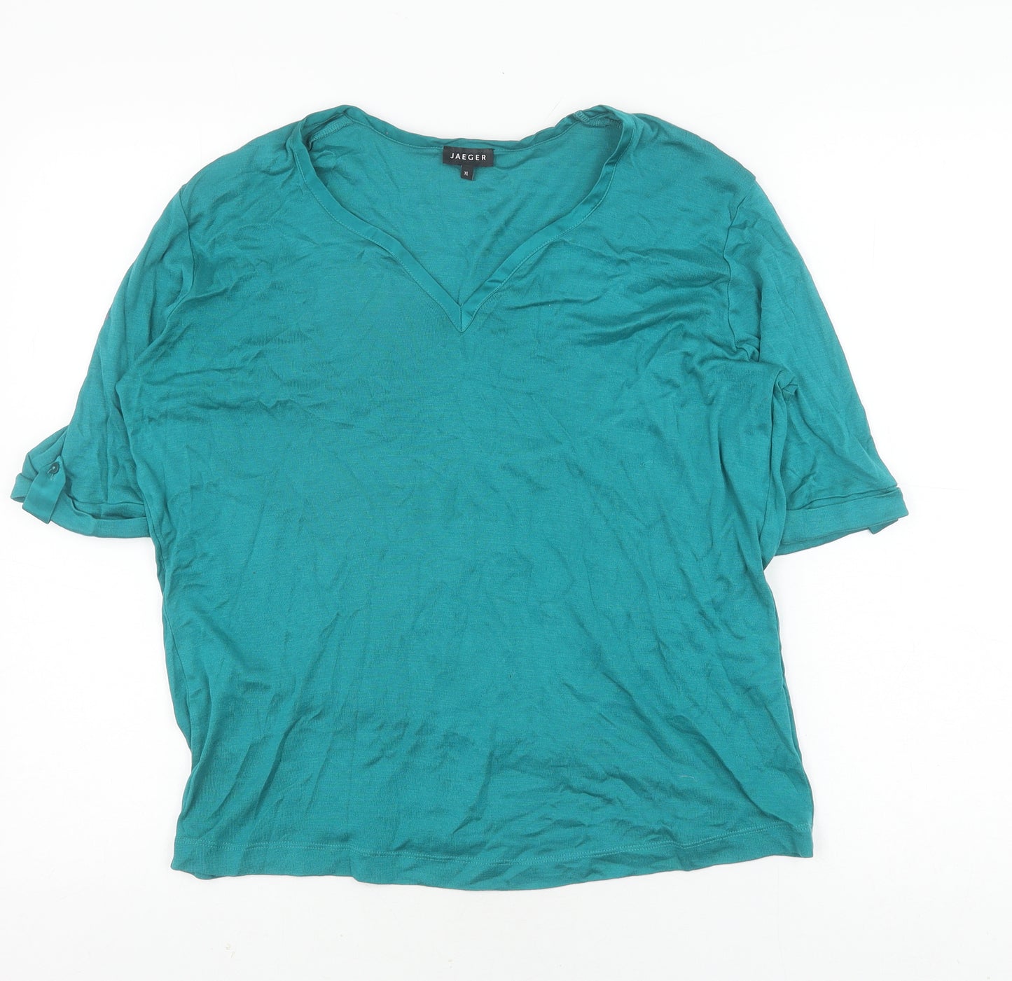 Jaeger Women’s Green V-Neck T-Shirt XL