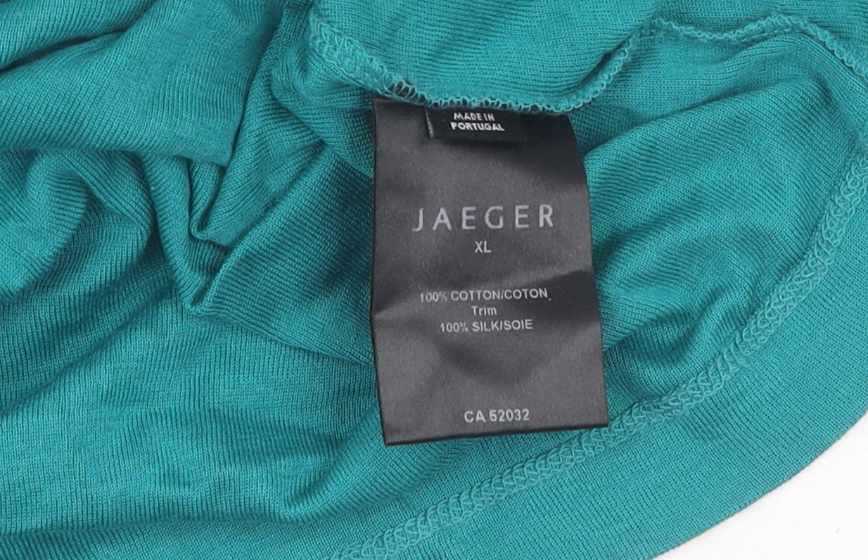 Jaeger Women’s Green V-Neck T-Shirt XL