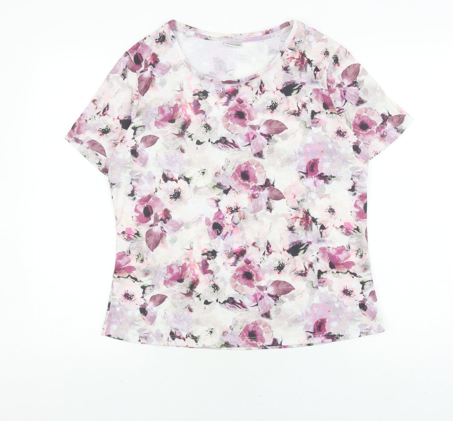 Damart Women's Floral T-Shirt, Multicoloured, Size 14