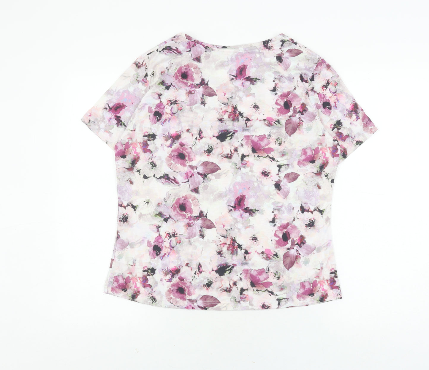 Damart Women's Floral T-Shirt, Multicoloured, Size 14