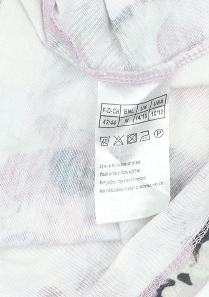Damart Women's Floral T-Shirt, Multicoloured, Size 14