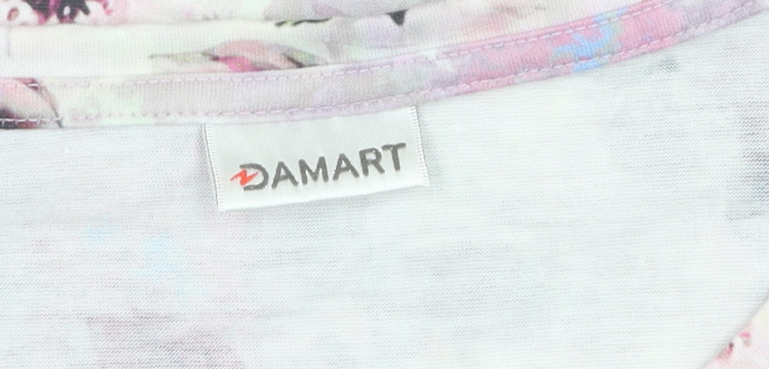 Damart Women's Floral T-Shirt, Multicoloured, Size 14