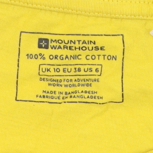Mountain Warehouse Women's Yellow T-Shirt - Size 10