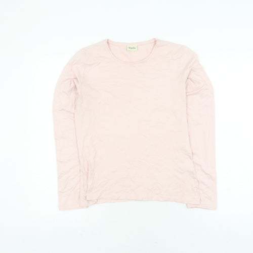 Viyella Women's Pink Basic Long Sleeve T-Shirt