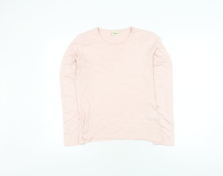 Viyella Women's Pink Basic Long Sleeve T-Shirt