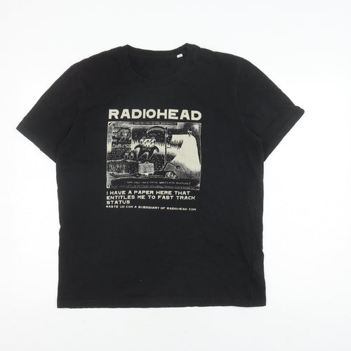 Stanley/Stella Unisex Black Radiohead Band T-Shirt L
