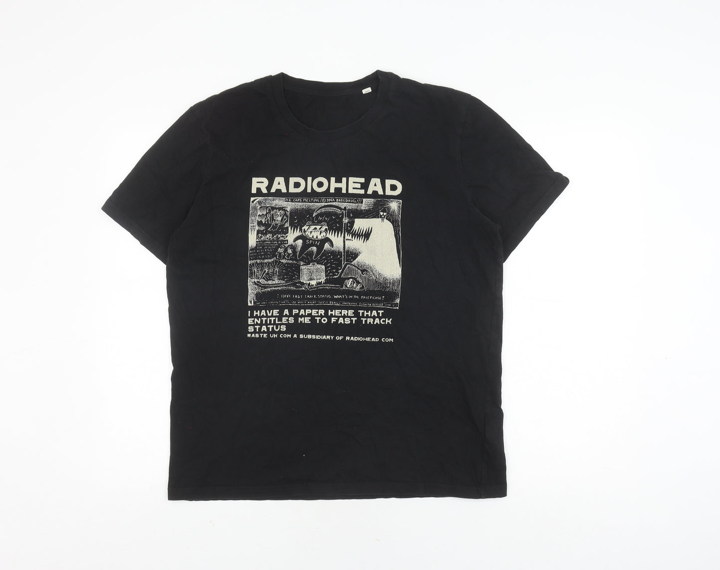 Stanley/Stella Unisex Black Radiohead Band T-Shirt L