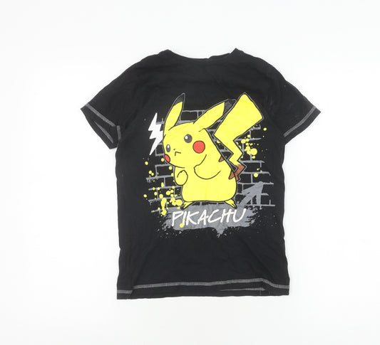 Tu Pokémon Boys Black Pikachu T-Shirt 11-12 Years