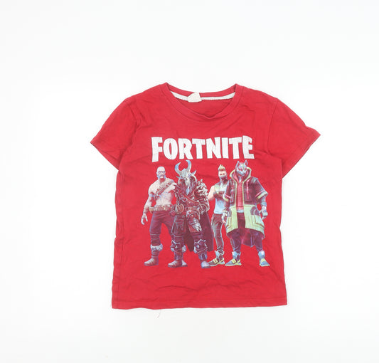 Dgfstm Boys Red Fortnite Cotton T-Shirt 11-12 Years