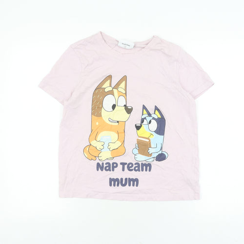George Girls Pink Bluey Graphic T-Shirt, Size 8-10 Years