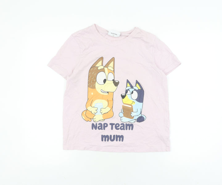 George Girls Pink Bluey Graphic T-Shirt, Size 8-10 Years