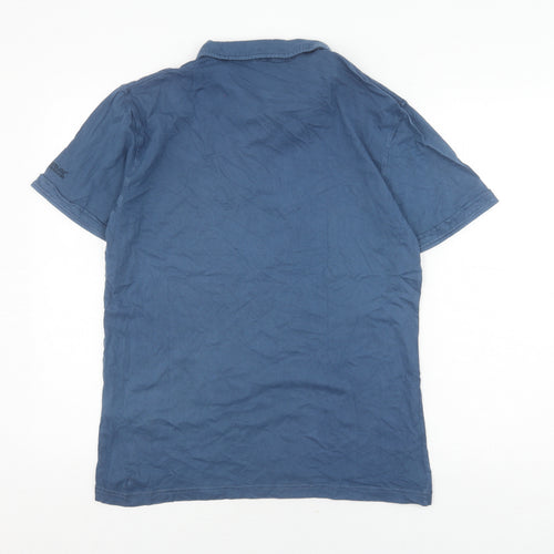 Regatta Men's Blue Cotton Polo Shirt, Size M, Short Sleeve