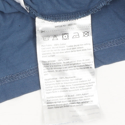 Regatta Men's Blue Cotton Polo Shirt, Size M, Short Sleeve