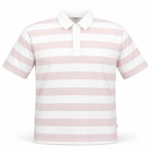 Hawkshead Men's Pink Striped Polo XL Short Sleeve