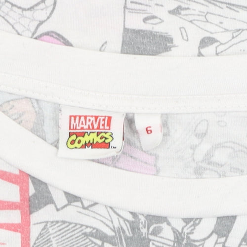 Marvel Comics Unisex Multicoloured T-Shirt Size 6