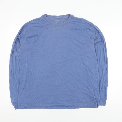 Lands' End Men's Blue Pullover Cotton Sweatshirt L