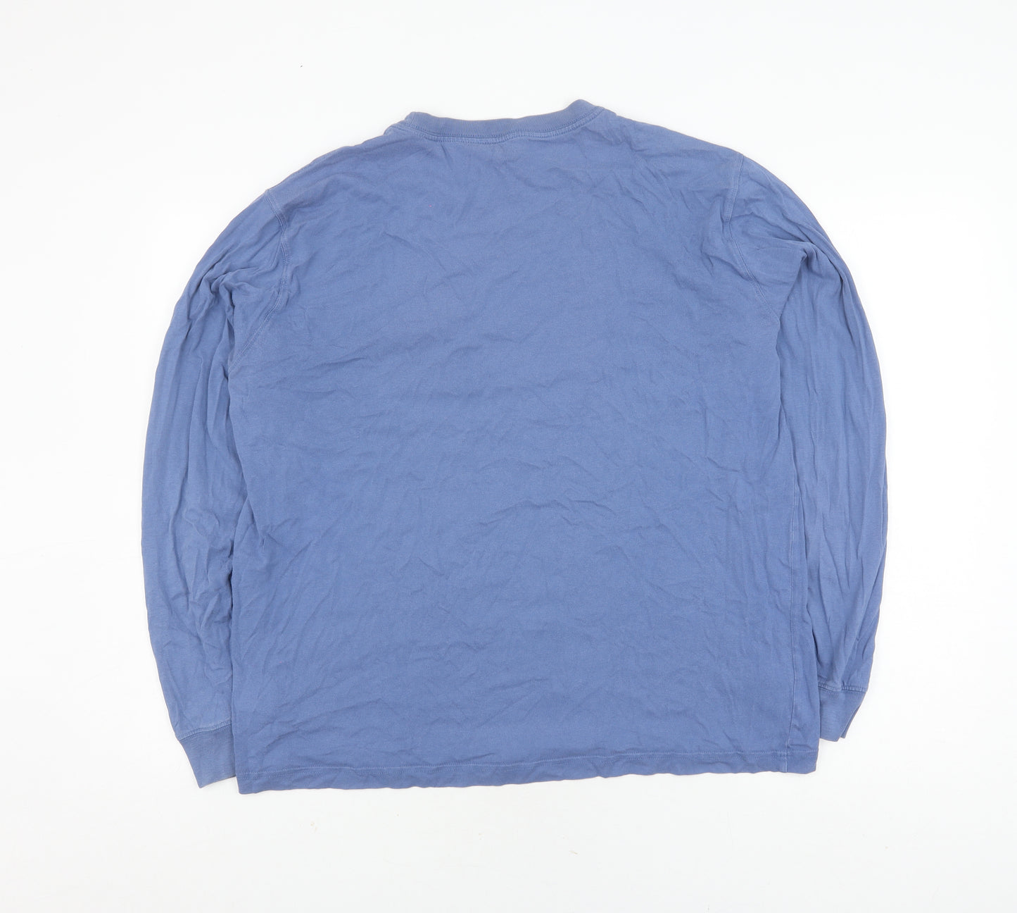 Lands' End Men's Blue Pullover Cotton Sweatshirt L