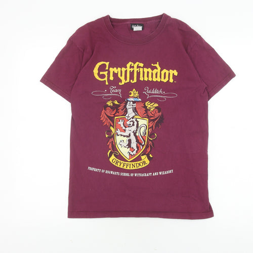 Harry Potter Boys Red Gryffindor T-Shirt, Size S, Short Sleeve