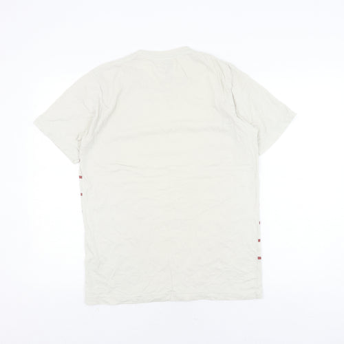 Uniqlo Men's Beige Super Mario Striped T-Shirt - Size S