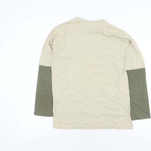 Bluebase Teens Beige Pullover Graphic Print Sweatshirt 10+