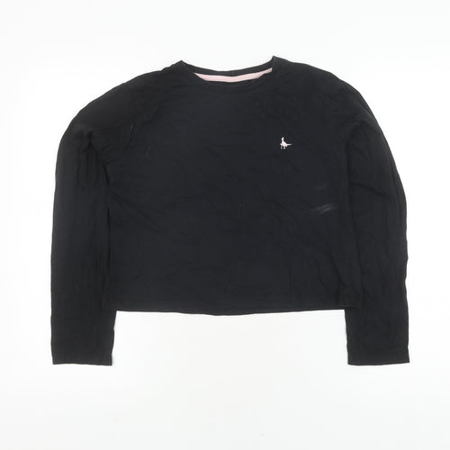 Jack Wills Girls Black Long Sleeve Logo T-Shirt 14-15 Years