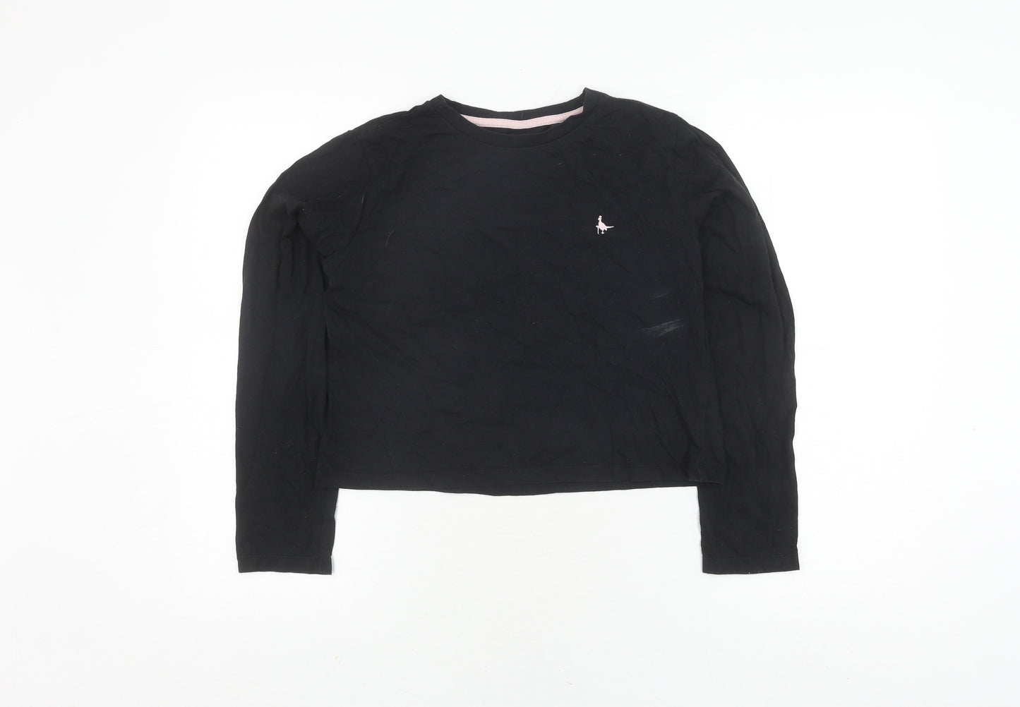 Jack Wills Girls Black Long Sleeve Logo T-Shirt 14-15 Years