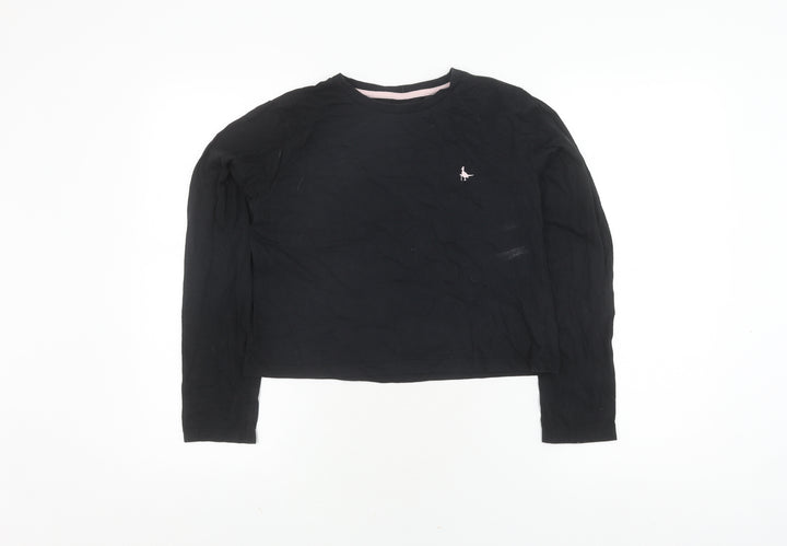 Jack Wills Girls Black Long Sleeve Logo T-Shirt 14-15 Years