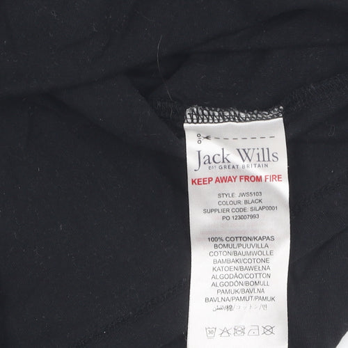 Jack Wills Girls Black Long Sleeve Logo T-Shirt 14-15 Years