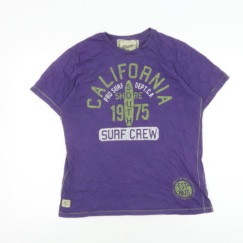 South Shore Men's Purple Graphic T-Shirt, Size S