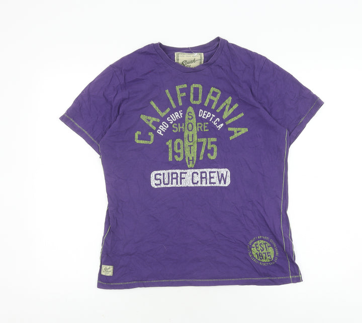 South Shore Men's Purple Graphic T-Shirt, Size S