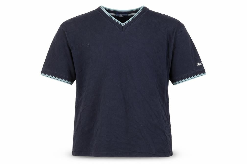 Front view of Lee Cooper Men's Black V-Neck T-Shirt M