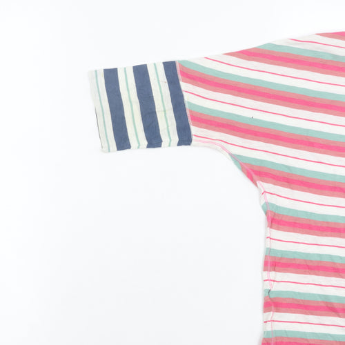 White Stuff Women's Multicoloured Cotton Striped T-Shirt Size 10