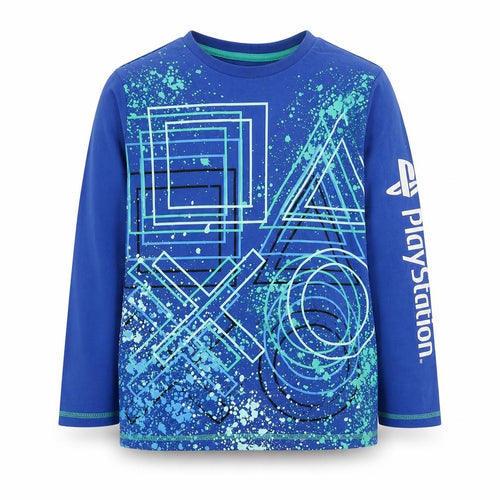 George Boys Blue PlayStation Graphic T-Shirt 8-9 Years