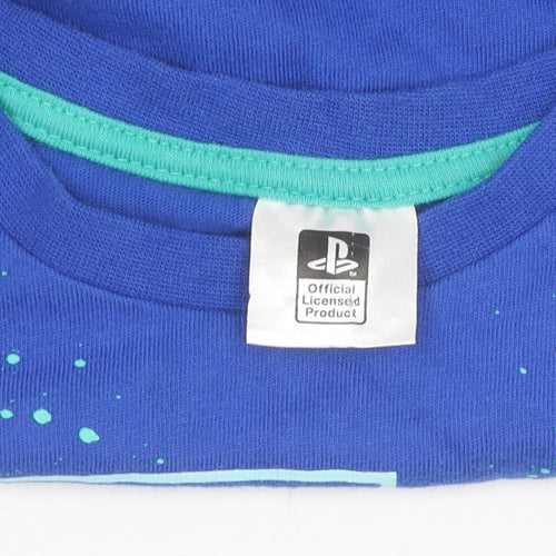 George Boys Blue PlayStation Graphic T-Shirt 8-9 Years