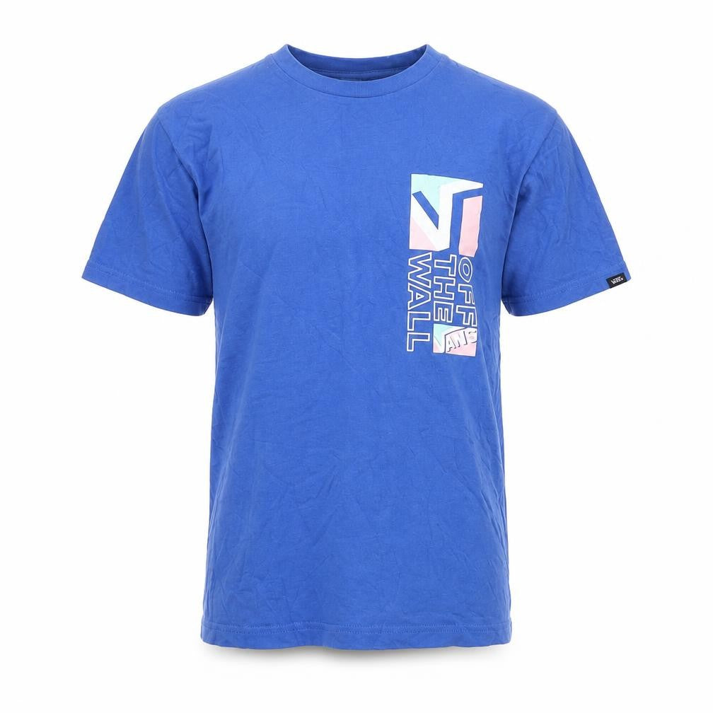 Vans Boys Blue Graphic Print T-Shirt, Size S - Casual & Stylish