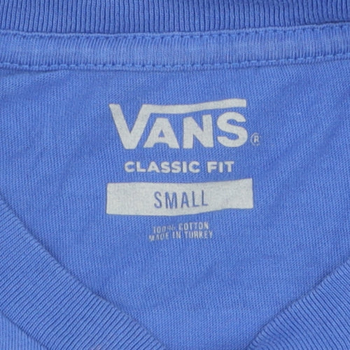 Vans Boys Blue Graphic Print T-Shirt, Size S - Casual & Stylish
