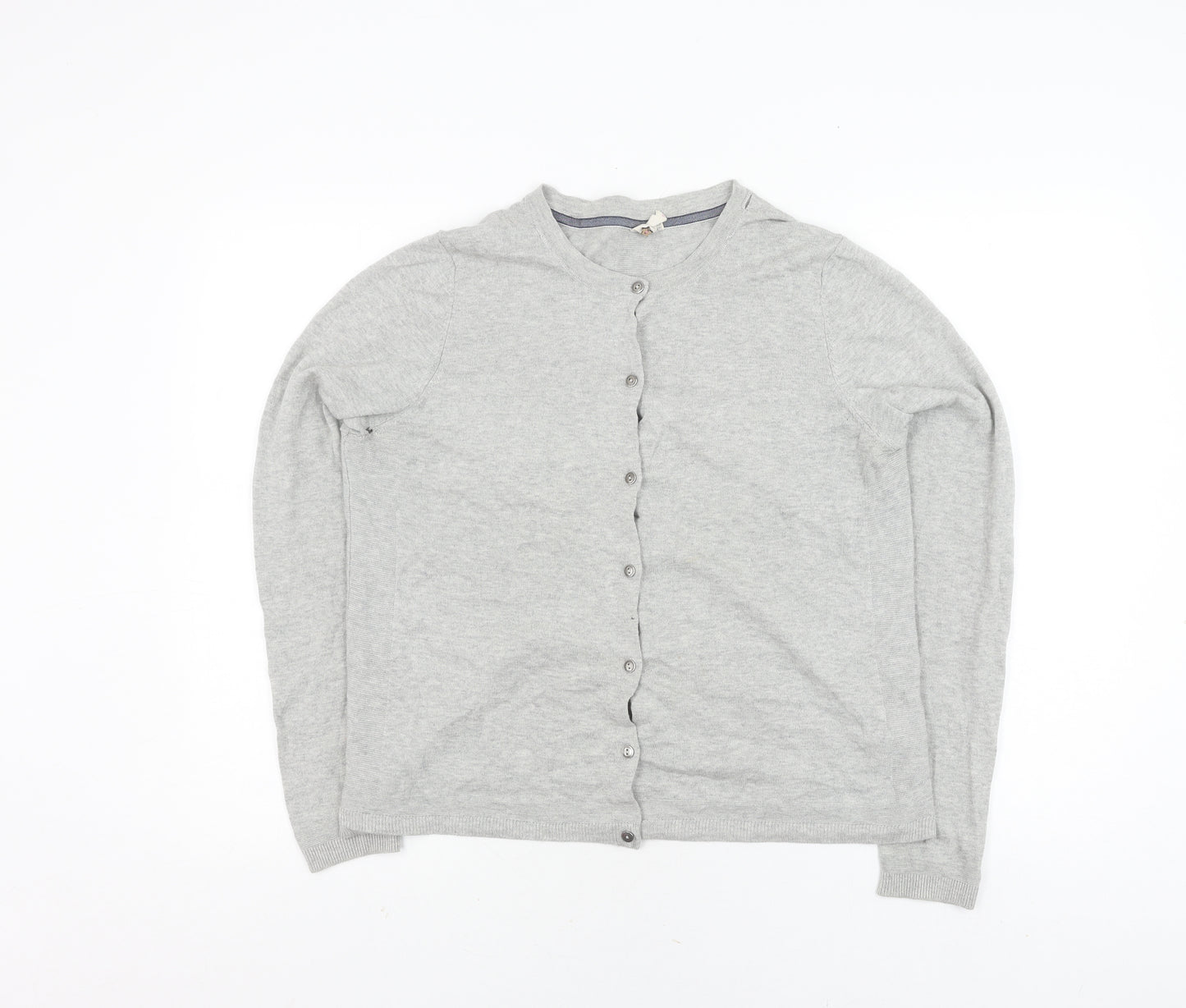 White Stuff Womens Silver Cardigan Merino Wool Size 16