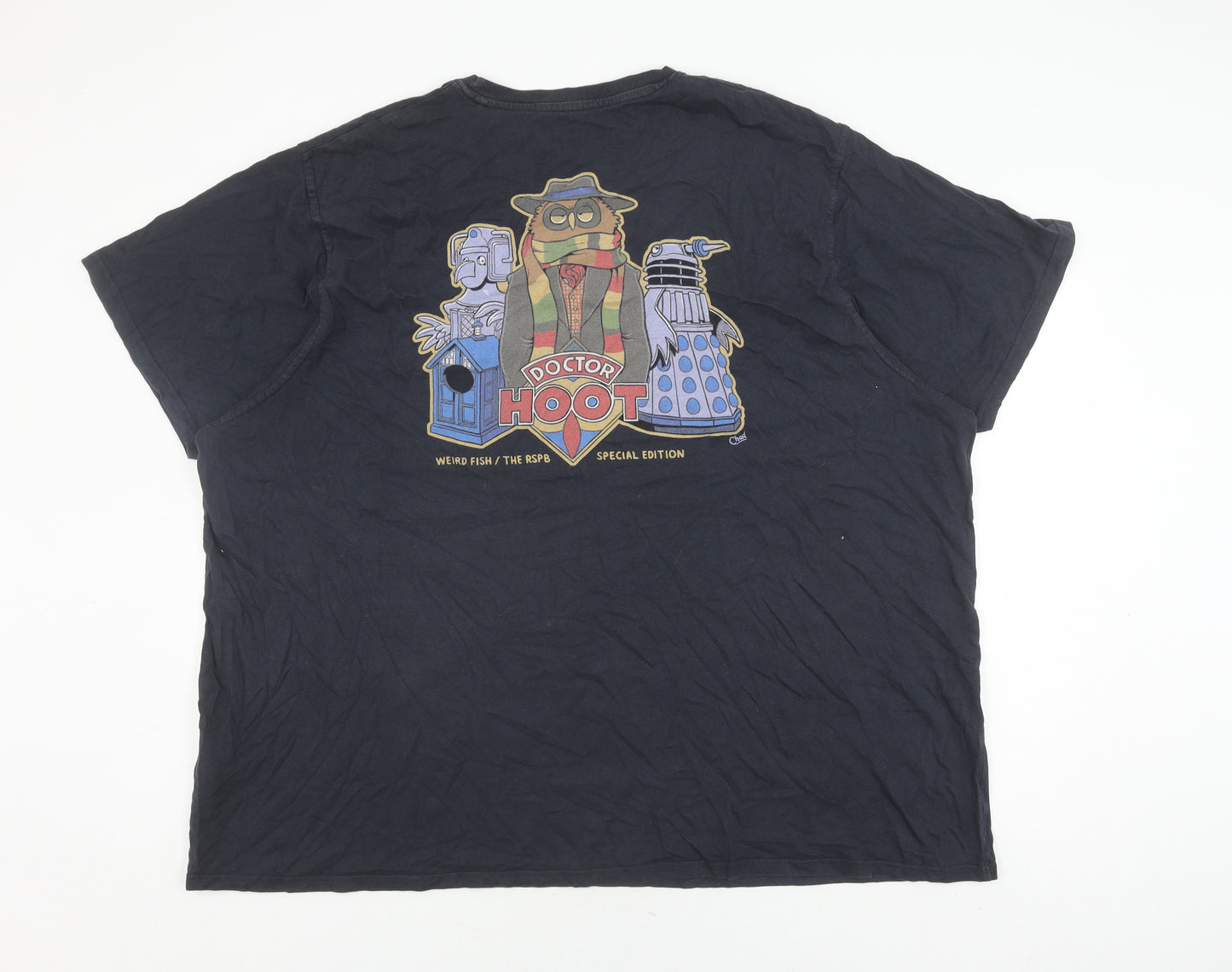 Weird Fish Men's Black 4XL Doctor Who Graphic T-Shirt