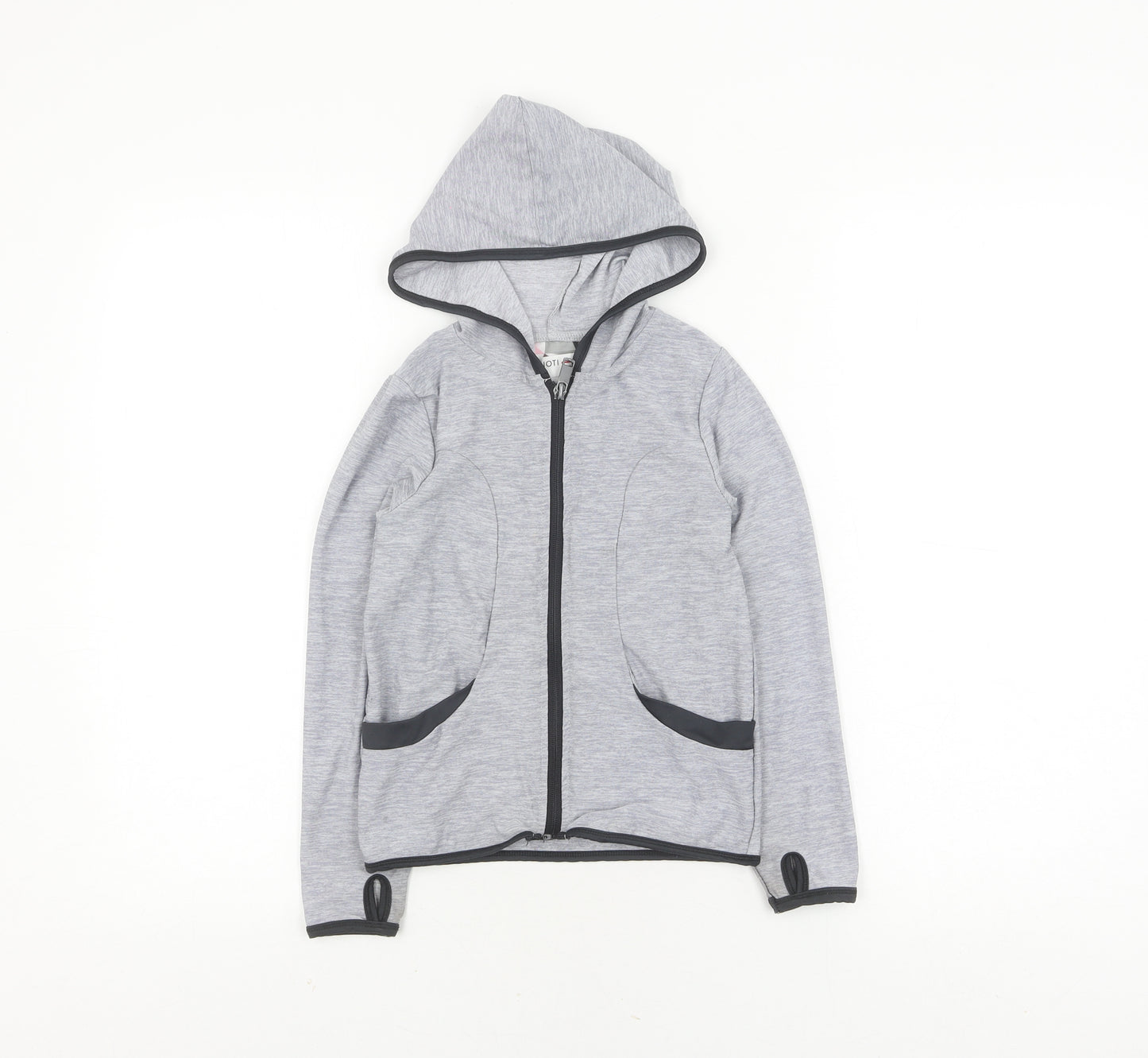 Minoti Boys Grey Full Zip Hoodie 5-6 Years Casual Wear
