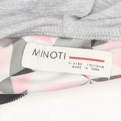 Minoti Boys Grey Full Zip Hoodie 5-6 Years Casual Wear