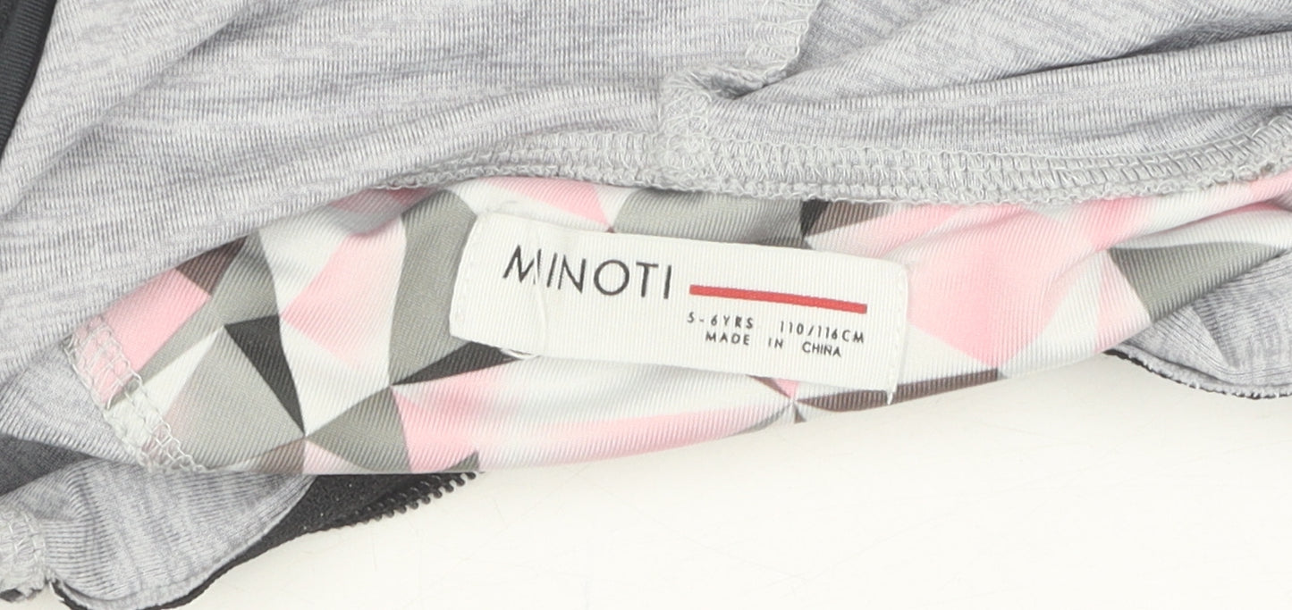 Minoti Boys Grey Full Zip Hoodie 5-6 Years Casual Wear