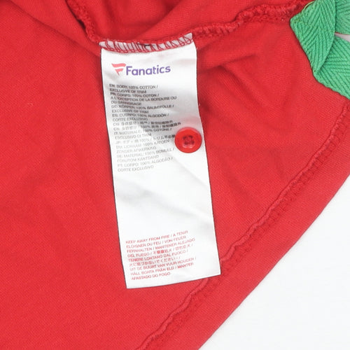 Fanatics Teens Red Rugby Polo Shirt 13, WRU Logo, Casual Wear