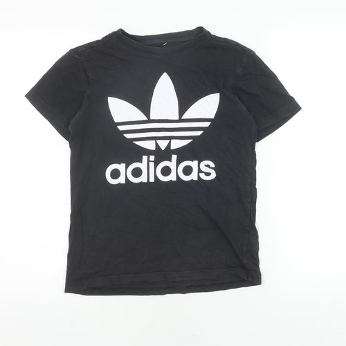 Adidas Unisex Black M Basic T-Shirt Lightweight