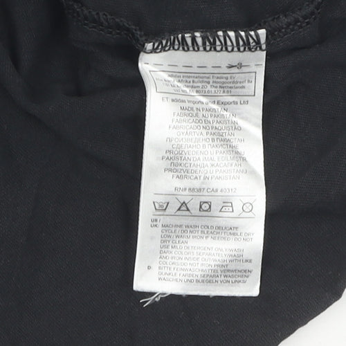 Adidas Unisex Black M Basic T-Shirt Lightweight