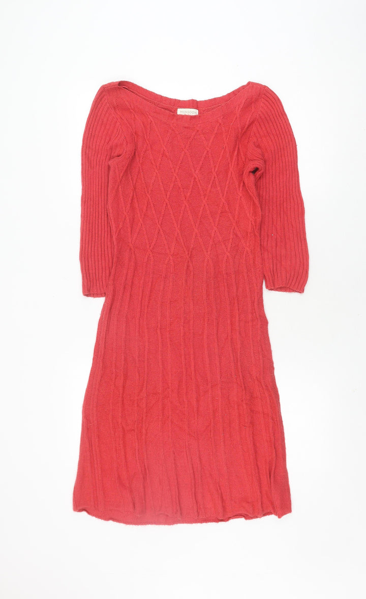 Monsoon Women's Red Cable-Knit Jumper, Size S