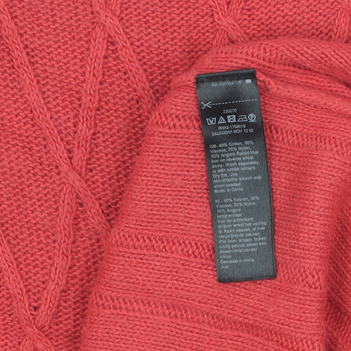 Monsoon Women's Red Cable-Knit Jumper, Size S