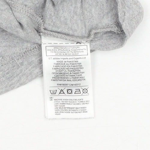 Adidas Men's Grey XS Logo T-Shirt Short Sleeve
